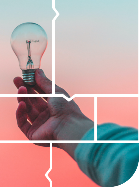 Hand holding bulb
